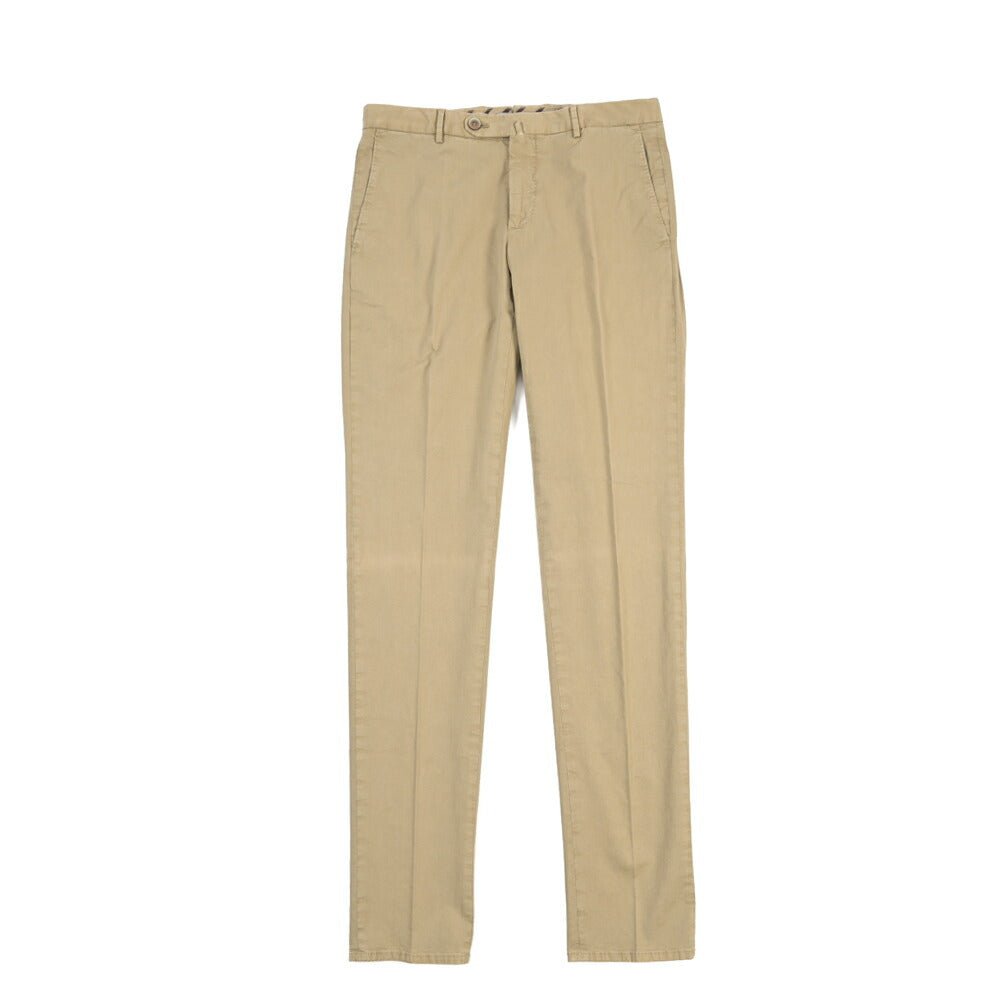 GTA “800K” ストレッチコットン ノータックチノパンツ / EXTRASLIM FIT ベージュ 46 | GUARDAROBA MILANO OFFICIAL STORE