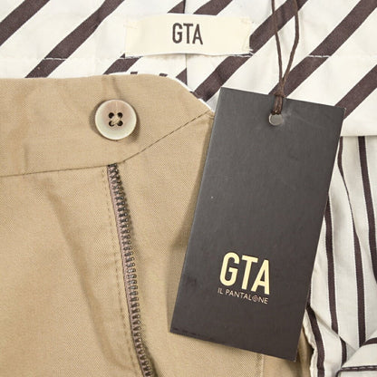 GTA “800K” ストレッチコットン ノータックチノパンツ / EXTRASLIM FIT ベージュ 44 | GUARDAROBA MILANO OFFICIAL STORE