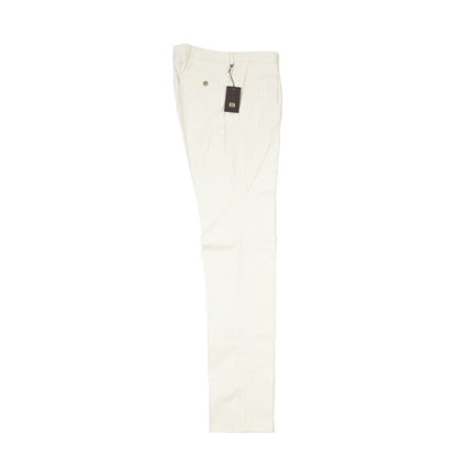 GTA “800KP” ストレッチコットン ワンタックパンツ / EXTRASLIM / メンズ ホワイト 48 | GUARDAROBA MILANO OFFICIAL STORE