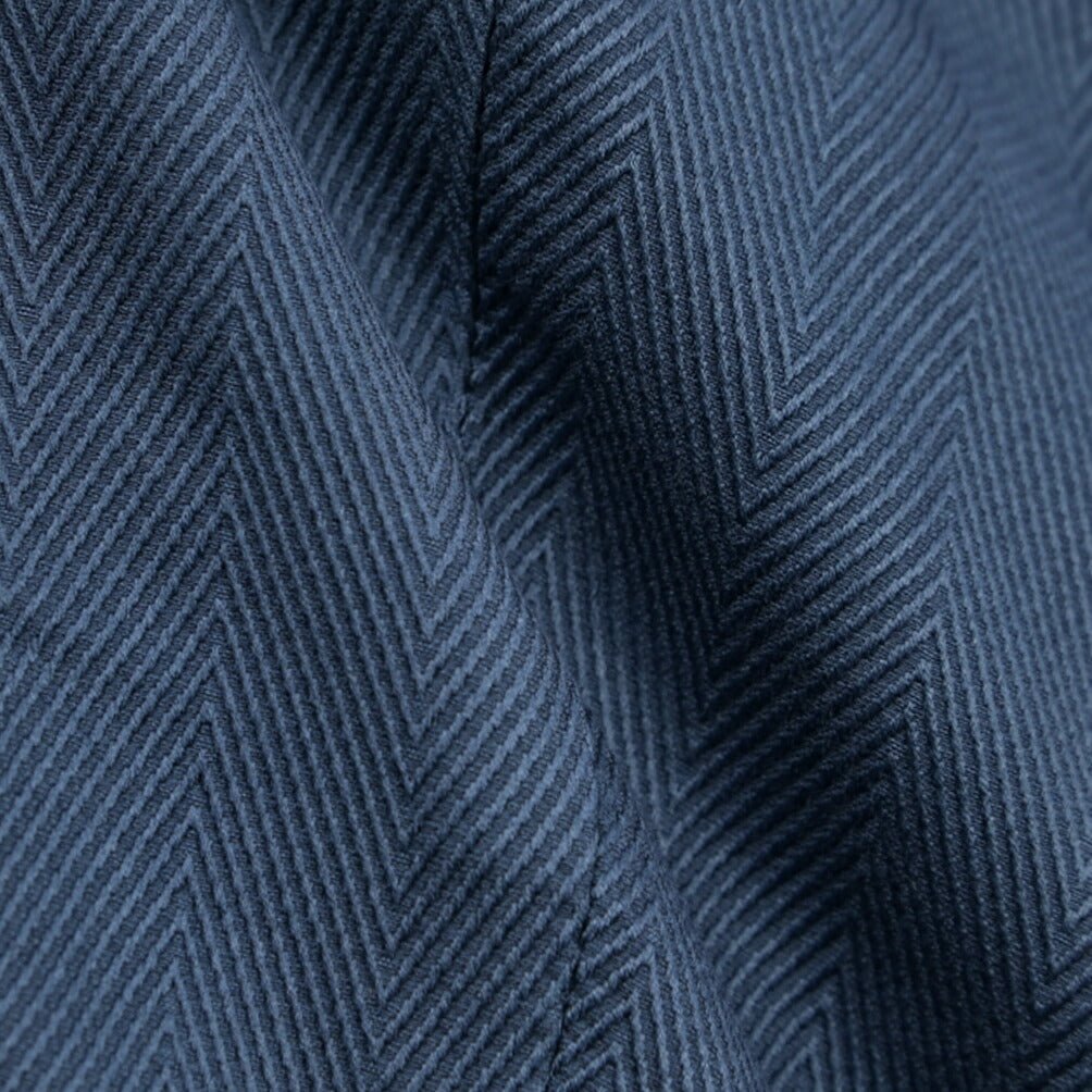 GTA “ALESSANDRO” ストレッチコットン ワンタックヘリンボーンパンツ / COMFORT / メンズ ネイビー 46 | GUARDAROBA MILANO OFFICIAL STORE