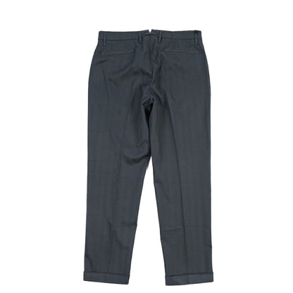 GTA “ALESSANDRO” ストレッチコットン ワンタックヘリンボーンパンツ / COMFORT / メンズ ダークネイビー 46 | GUARDAROBA MILANO OFFICIAL STORE