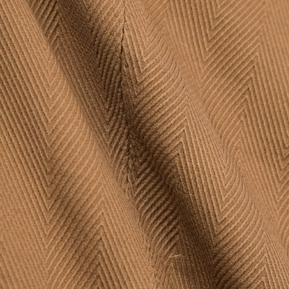 GTA “ALESSANDRO” ストレッチコットン ワンタックヘリンボーンパンツ / COMFORT / メンズ ブラウン 46 | GUARDAROBA MILANO OFFICIAL STORE