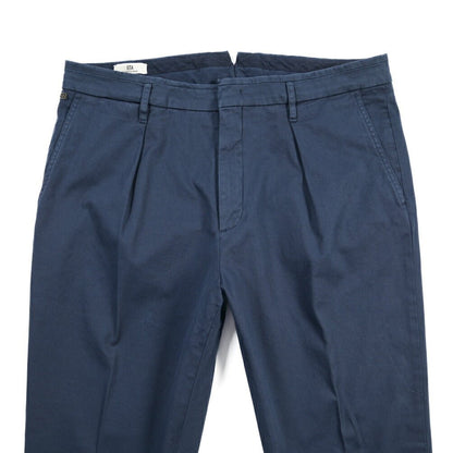 GTA “ALESSANDRO” ストレッチコットン ワンタックパンツ / COMFORT FIT ネイビー 50 | GUARDAROBA MILANO OFFICIAL STORE