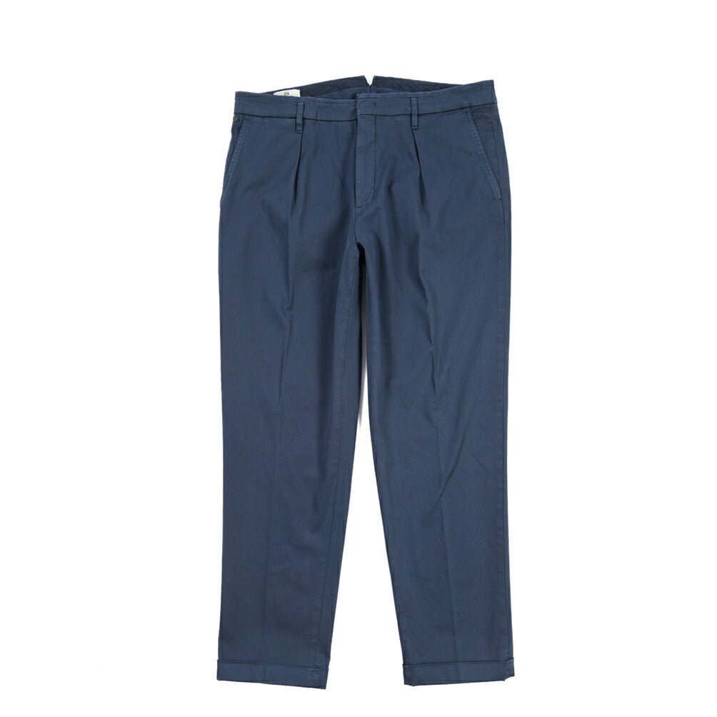 GTA “ALESSANDRO” ストレッチコットン ワンタックパンツ / COMFORT FIT ネイビー 50 | GUARDAROBA MILANO OFFICIAL STORE