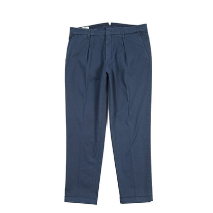 GTA “ALESSANDRO” ストレッチコットン ワンタックパンツ / COMFORT FIT ネイビー 50 | GUARDAROBA MILANO OFFICIAL STORE