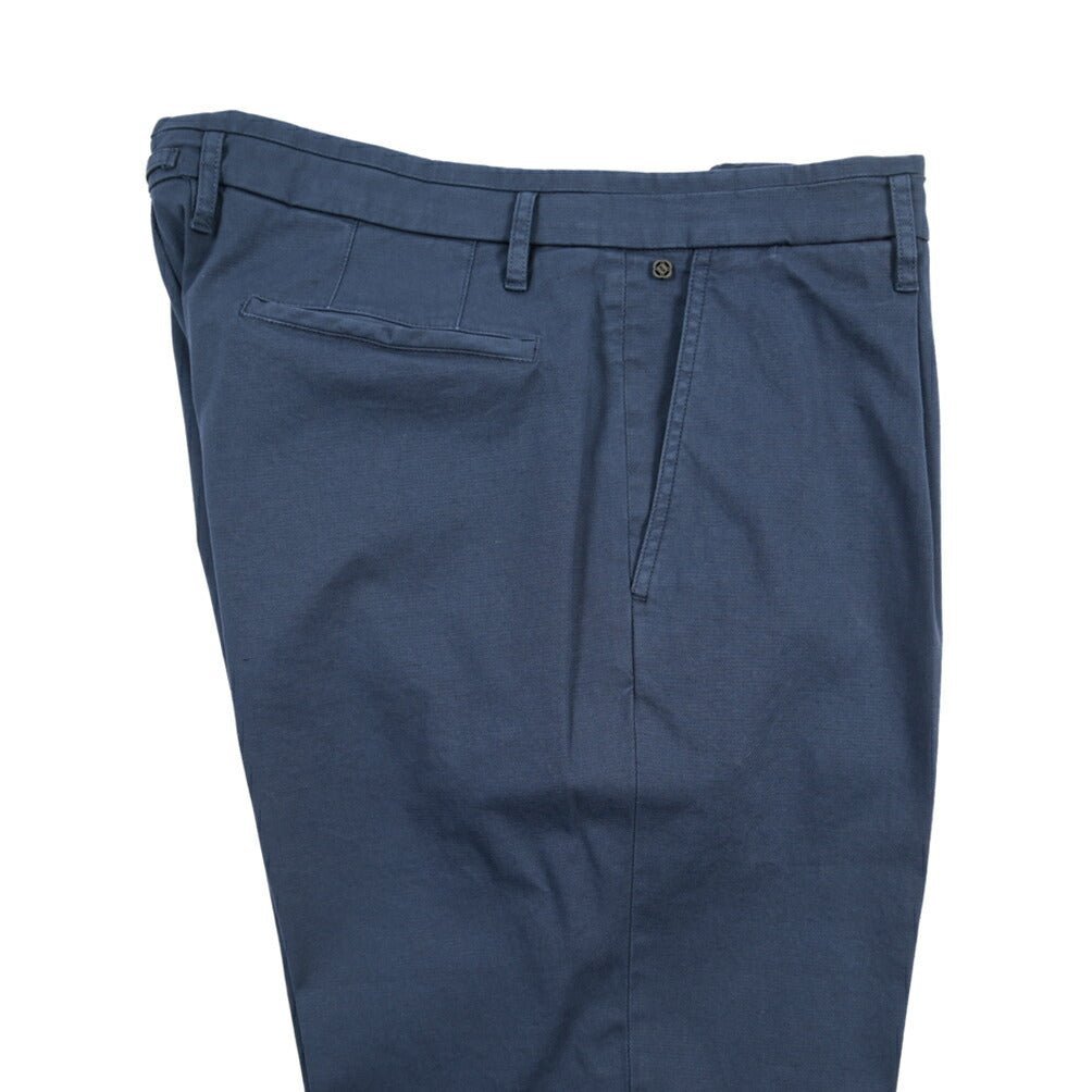 GTA “ALESSANDRO” ストレッチコットン ワンタックパンツ / COMFORT FIT ネイビー 50 | GUARDAROBA MILANO OFFICIAL STORE