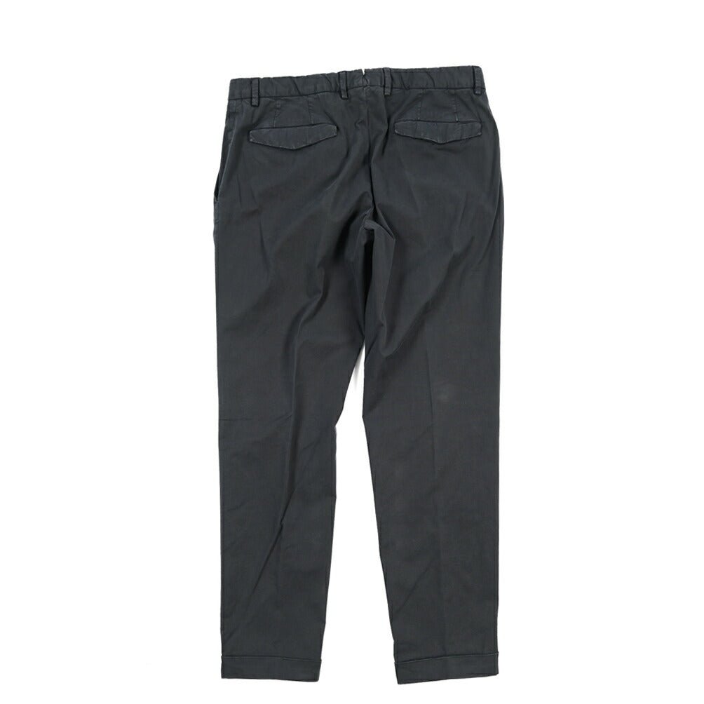 GTA “BARRY” SLIM FIT ストレッチコットン ノータックパンツ / SLIM FIT ネイビー 46 | GUARDAROBA MILANO OFFICIAL STORE