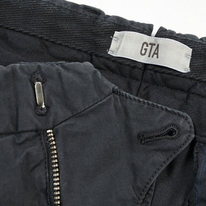 GTA “BARRY” SLIM FIT ストレッチコットン ノータックパンツ / SLIM FIT ネイビー 46 | GUARDAROBA MILANO OFFICIAL STORE