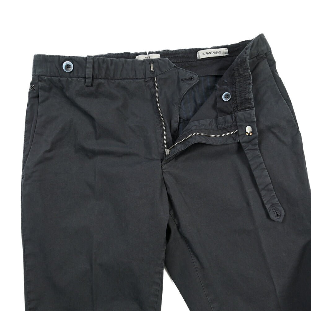 GTA “BARRY” SLIM FIT ストレッチコットン ノータックパンツ / SLIM FIT ネイビー 46 | GUARDAROBA MILANO OFFICIAL STORE
