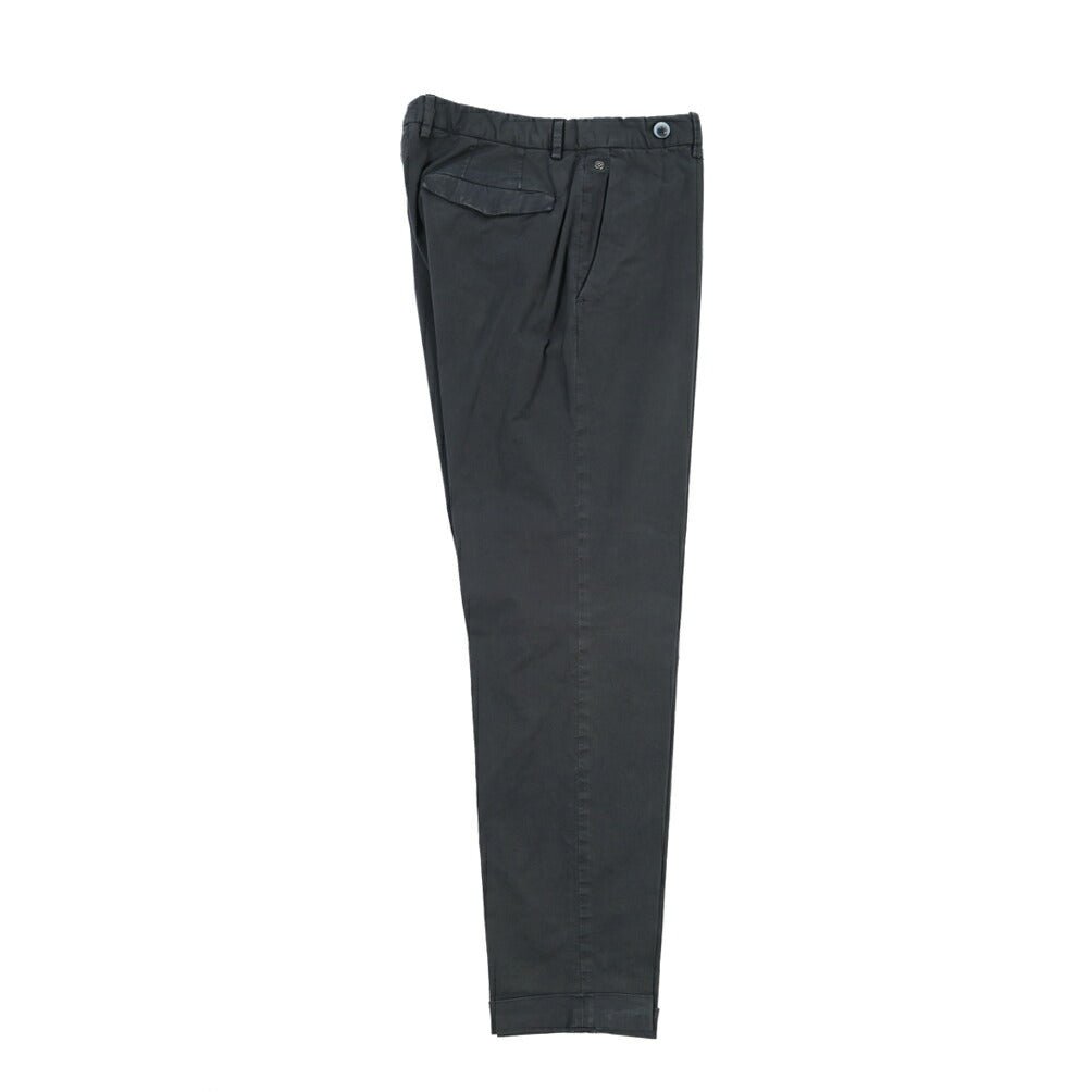 GTA “BARRY” SLIM FIT ストレッチコットン ノータックパンツ / SLIM FIT ネイビー 46 | GUARDAROBA MILANO OFFICIAL STORE
