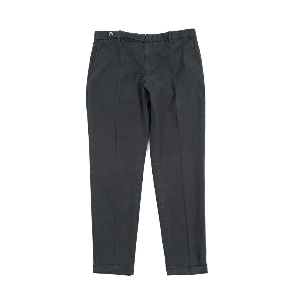GTA “BARRY” SLIM FIT ストレッチコットン ノータックパンツ / SLIM FIT ネイビー 46 | GUARDAROBA MILANO OFFICIAL STORE