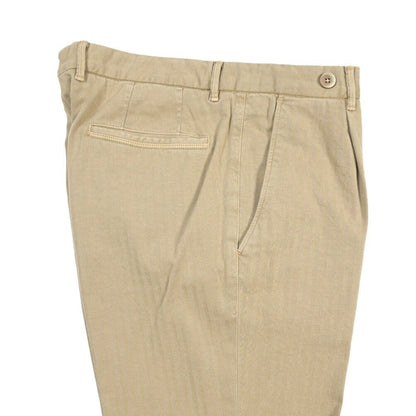 GTA “BYRON” ストレッチコットン ワンタックグルカパンツ / SLIM / メンズ ベージュ 48 | GUARDAROBA MILANO OFFICIAL STORE