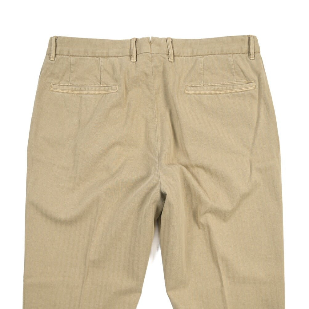 GTA “BYRON” ストレッチコットン ワンタックグルカパンツ / SLIM / メンズ ベージュ 48 | GUARDAROBA MILANO OFFICIAL STORE