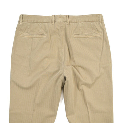 GTA “BYRON” ストレッチコットン ワンタックグルカパンツ / SLIM / メンズ ベージュ 48 | GUARDAROBA MILANO OFFICIAL STORE