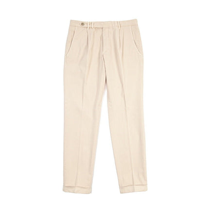 GTA “BYRON” ストレッチコットン ワンタックグルカパンツ / SLIM / メンズ ライトベージュ 48 | GUARDAROBA MILANO OFFICIAL STORE