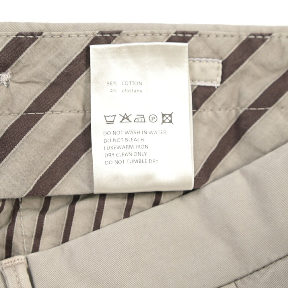 GTA “BYRON” SLIM FIT ストレッチコットン ワンタックパンツ / SLIM FIT グレー 46 | GUARDAROBA MILANO OFFICIAL STORE
