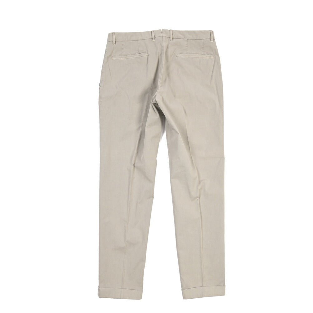 GTA “BYRON” SLIM FIT ストレッチコットン ワンタックパンツ / SLIM FIT グレー 46 | GUARDAROBA MILANO OFFICIAL STORE