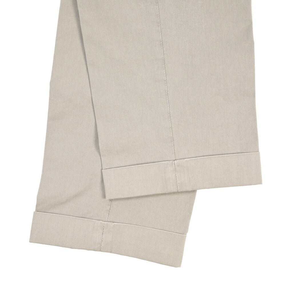 GTA “BYRON” SLIM FIT ストレッチコットン ワンタックパンツ / SLIM FIT グレー 46 | GUARDAROBA MILANO OFFICIAL STORE