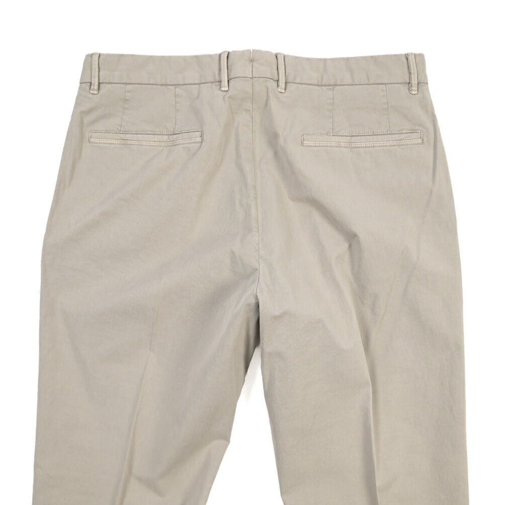 GTA “BYRON” SLIM FIT ストレッチコットン ワンタックパンツ / SLIM FIT グレー 48 | GUARDAROBA MILANO OFFICIAL STORE