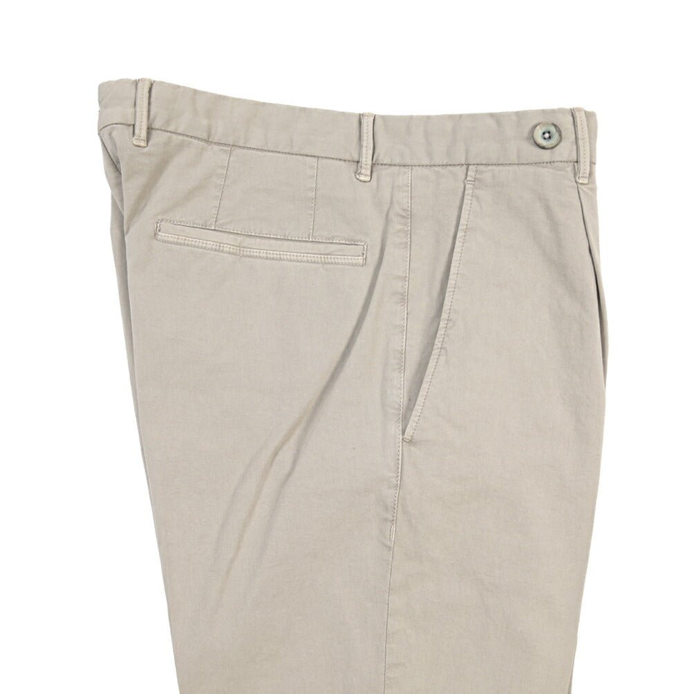 GTA “BYRON” SLIM FIT ストレッチコットン ワンタックパンツ / SLIM FIT グレー 48 | GUARDAROBA MILANO OFFICIAL STORE