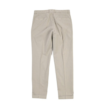 GTA “BYRON” SLIM FIT ストレッチコットン ワンタックパンツ / SLIM FIT グレー 48 | GUARDAROBA MILANO OFFICIAL STORE