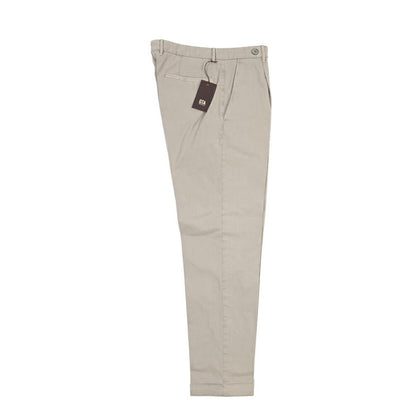 GTA “BYRON” SLIM FIT ストレッチコットン ワンタックパンツ / SLIM FIT グレー 48 | GUARDAROBA MILANO OFFICIAL STORE