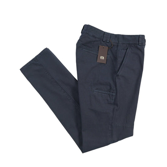 GTA “CHARLIE” コットン100% ノータックベイカーパンツ / COMFORT / メンズ ネイビー 46 | GUARDAROBA MILANO OFFICIAL STORE
