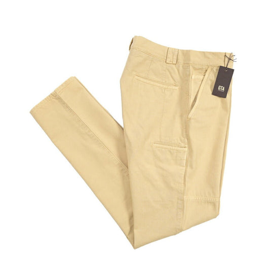 GTA “CHARLIE” コットン100% ノータックベイカーパンツ / COMFORT / メンズ ベージュ 46 | GUARDAROBA MILANO OFFICIAL STORE