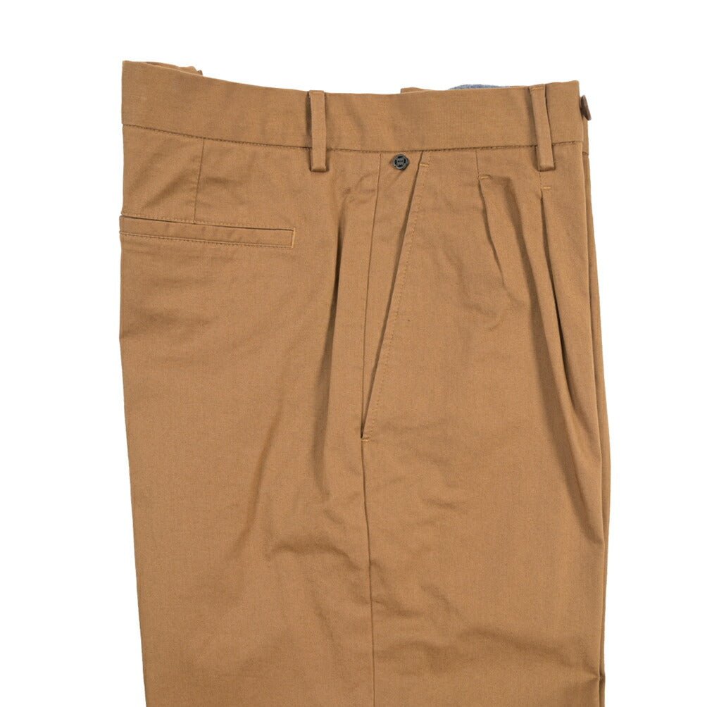 GTA “DANTE” ストレッチコットン ツータックチノパンツ / COMFORT FIT ブラウン 46 | GUARDAROBA MILANO OFFICIAL STORE