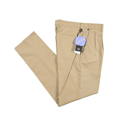 GTA “DANTE” ストレッチコットン ツータックチノパンツ / COMFORT FIT ベージュ 46 | GUARDAROBA MILANO OFFICIAL STORE