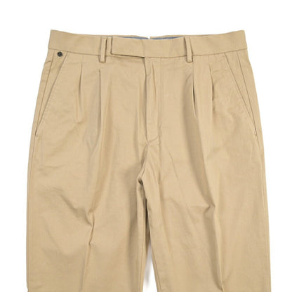 GTA “DANTE” ストレッチコットン ツータックチノパンツ / COMFORT FIT ベージュ 46 | GUARDAROBA MILANO OFFICIAL STORE