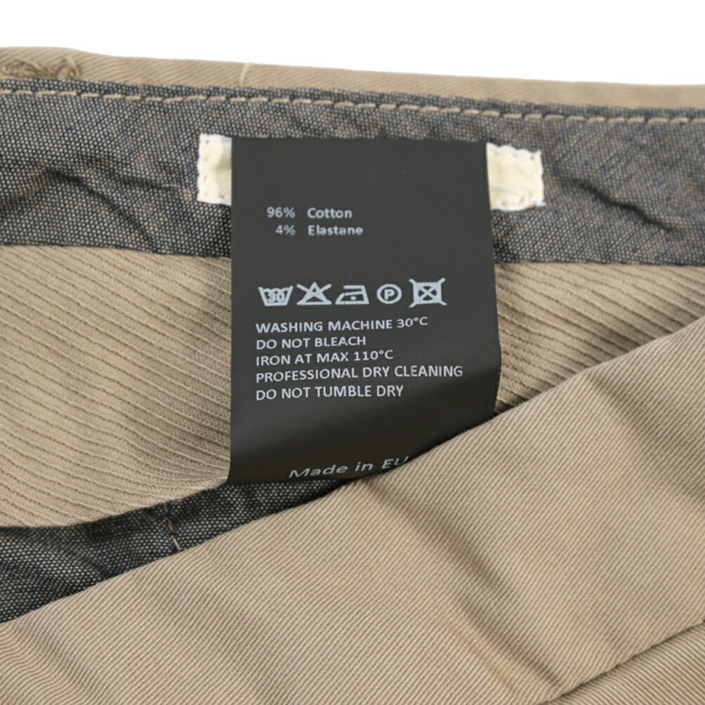 GTA “DANTE” ストレッチコットン ツータックチノパンツ / COMFORT FIT グレージュ 48 | GUARDAROBA MILANO OFFICIAL STORE
