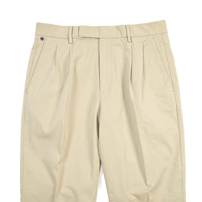 GTA “DANTE” ストレッチコットン ツータックチノパンツ / COMFORT FIT ベージュ 46 | GUARDAROBA MILANO OFFICIAL STORE