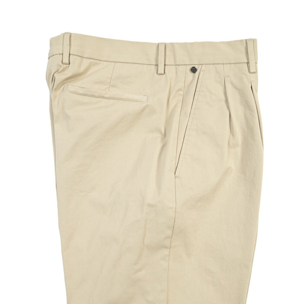 GTA “DANTE” ストレッチコットン ツータックチノパンツ / COMFORT FIT ベージュ 46 | GUARDAROBA MILANO OFFICIAL STORE