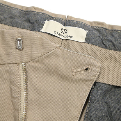 GTA “DANTE” ストレッチコットン ツータックパンツ / COMFORT FIT グレージュ 52 | GUARDAROBA MILANO OFFICIAL STORE