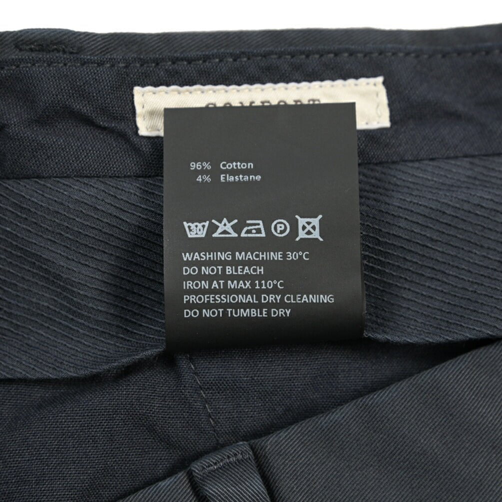 GTA “DANTE” ストレッチコットン ツータックパンツ / COMFORT FIT ネイビー 48 | GUARDAROBA MILANO OFFICIAL STORE