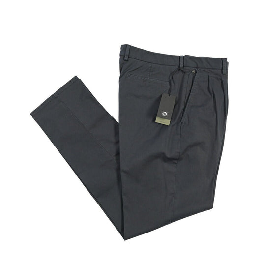 GTA “DANTE” ストレッチコットン ツータックパンツ / COMFORT FIT ネイビー 48 | GUARDAROBA MILANO OFFICIAL STORE