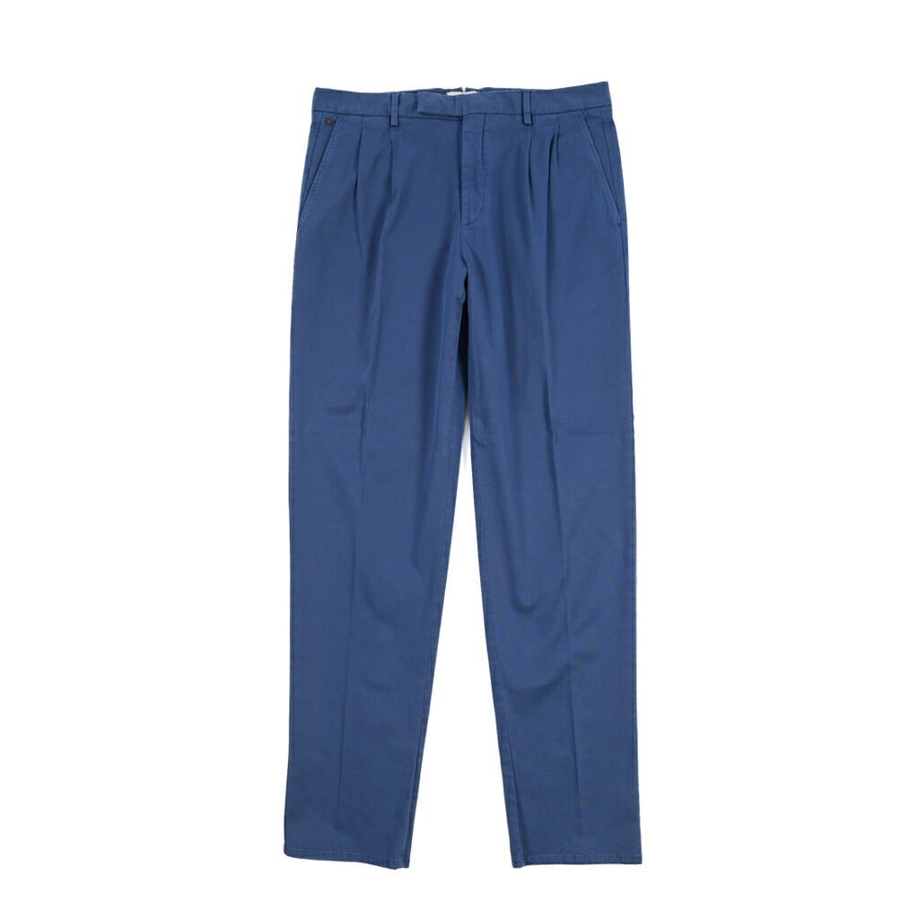 GTA “DANTE” ストレッチコットン ツータックパンツ / COMFORT FIT ブルー 44 | GUARDAROBA MILANO OFFICIAL STORE