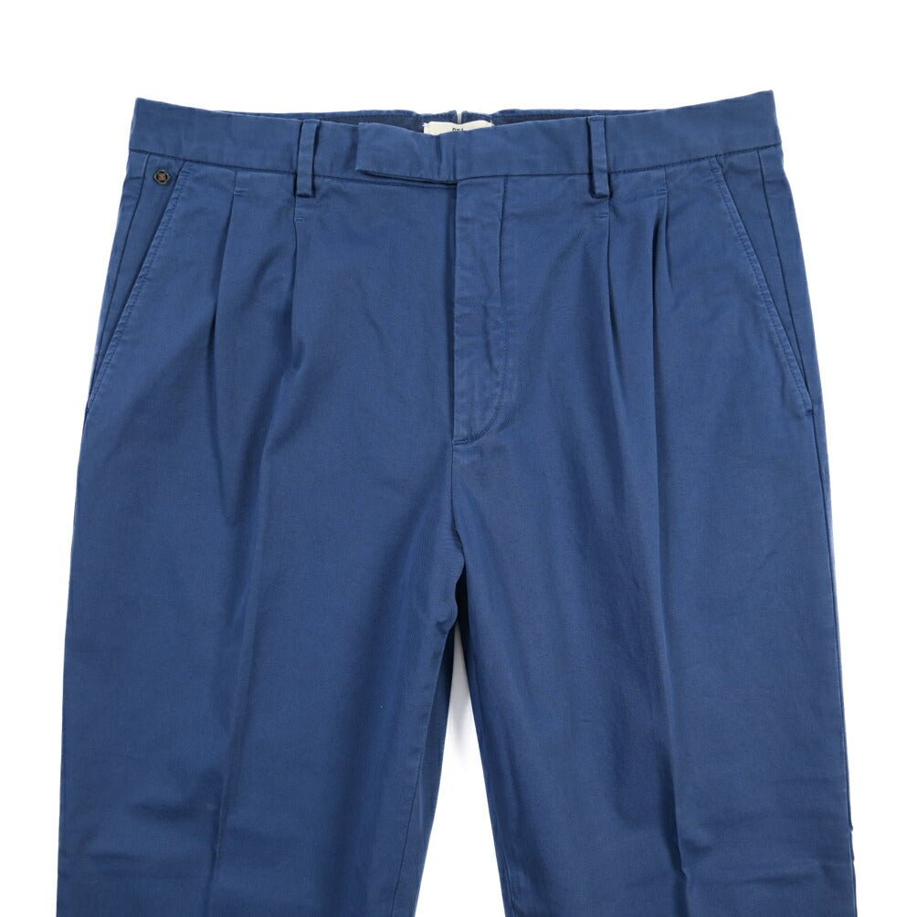 GTA “DANTE” ストレッチコットン ツータックパンツ / COMFORT FIT ブルー 44 | GUARDAROBA MILANO OFFICIAL STORE