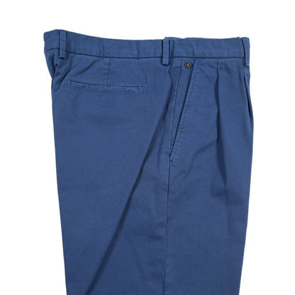 GTA “DANTE” ストレッチコットン ツータックパンツ / COMFORT FIT ブルー 44 | GUARDAROBA MILANO OFFICIAL STORE
