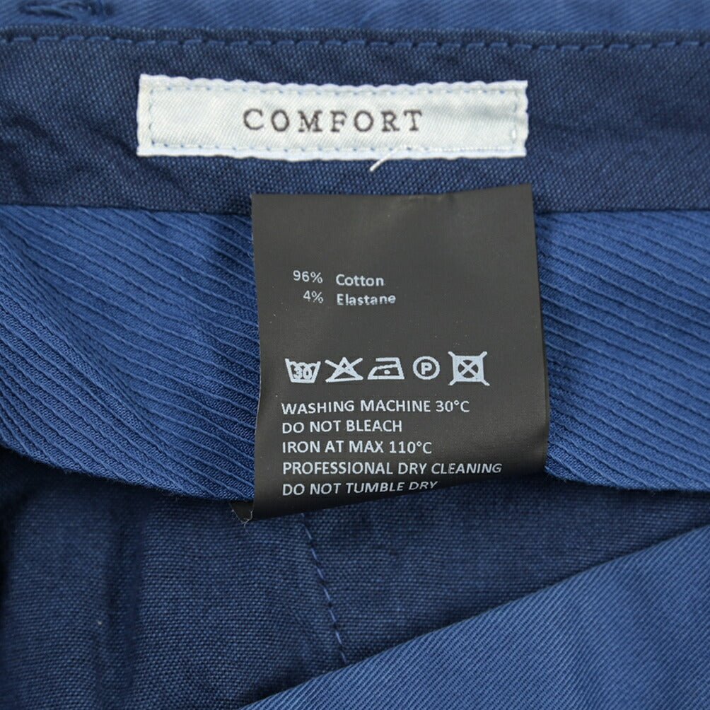 GTA “DANTE” ストレッチコットン ツータックパンツ / COMFORT FIT ブルー 44 | GUARDAROBA MILANO OFFICIAL STORE