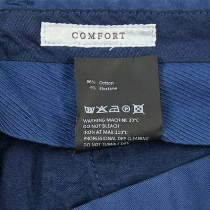GTA “DANTE” ストレッチコットン ツータックパンツ / COMFORT FIT ブルー 44 | GUARDAROBA MILANO OFFICIAL STORE