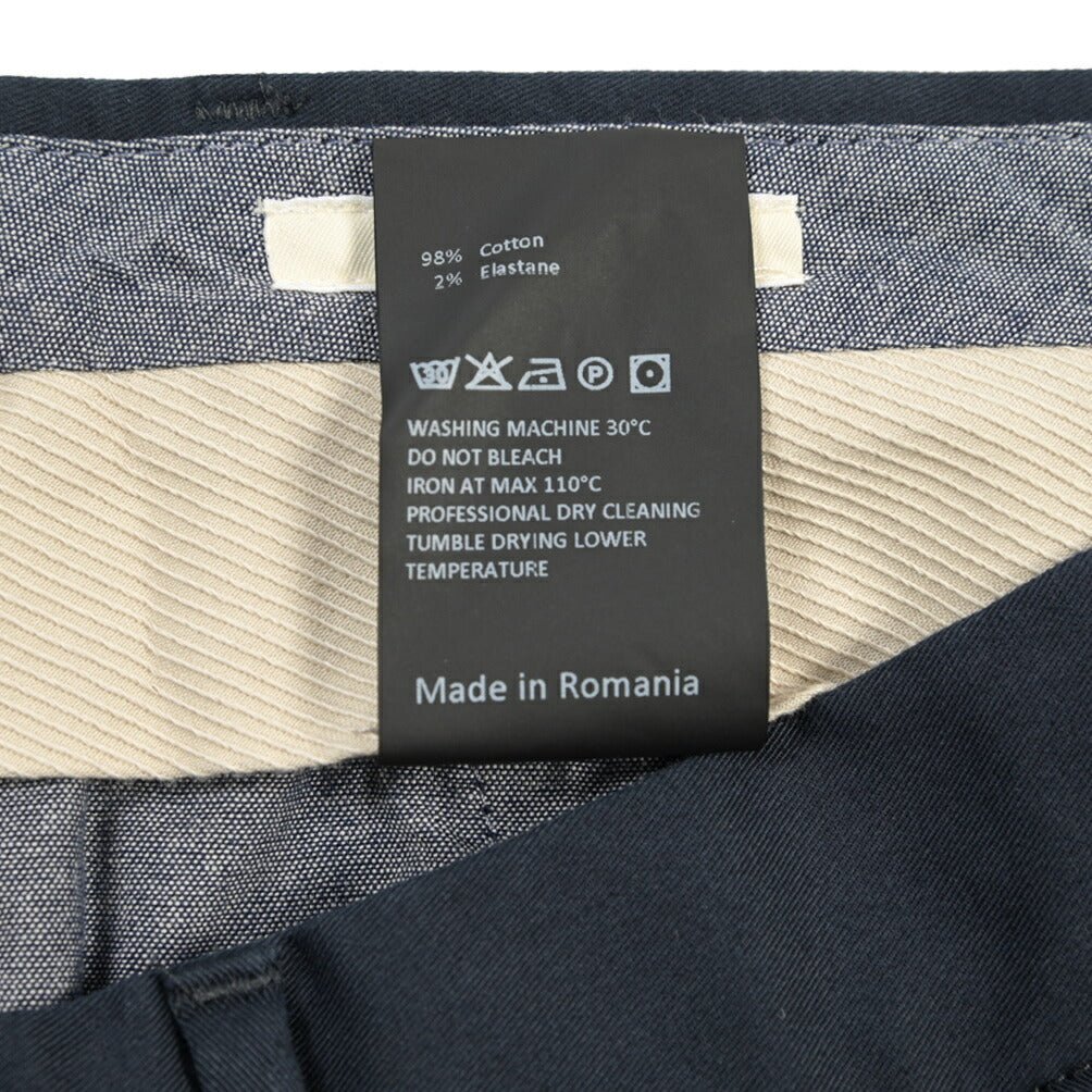 GTA “DANTE” ストレッチコットン ツータックパンツ / COMFORT FIT ネイビー 46 | GUARDAROBA MILANO OFFICIAL STORE