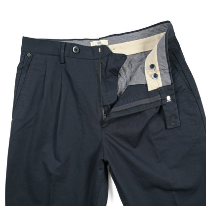 GTA “DANTE” ストレッチコットン ツータックパンツ / COMFORT FIT ネイビー 46 | GUARDAROBA MILANO OFFICIAL STORE