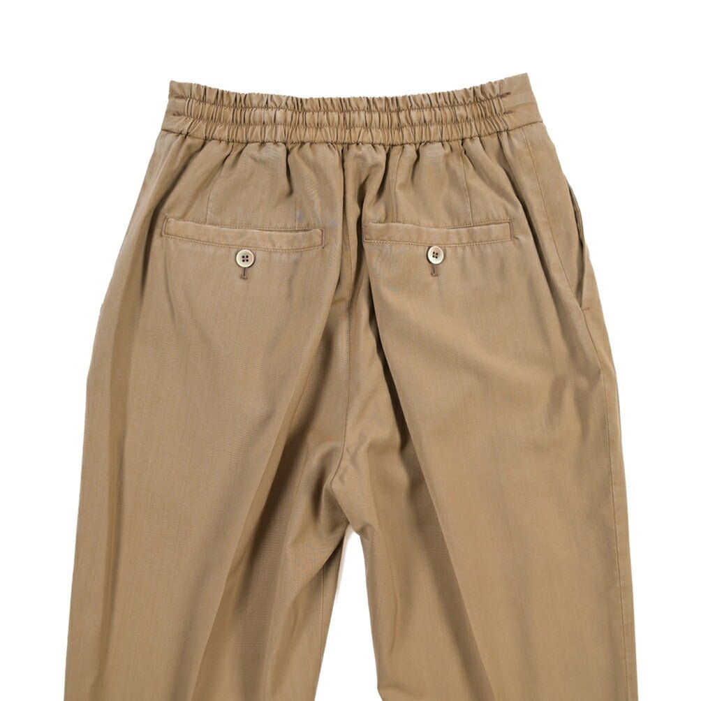 GTA “DAVIDE” ヴァージンウール100% ワンタックイージーパンツ / COMFORT FIT ベージュ 44 | GUARDAROBA MILANO OFFICIAL STORE
