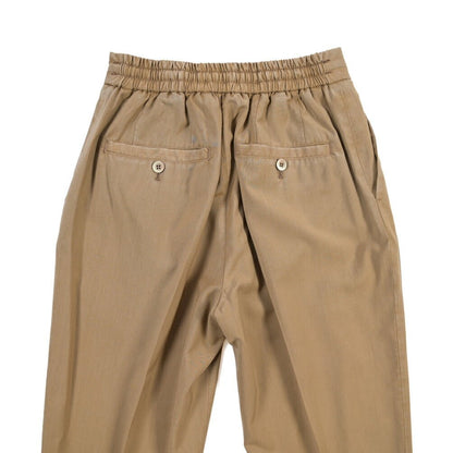 GTA “DAVIDE” ヴァージンウール100% ワンタックイージーパンツ / COMFORT FIT ベージュ 44 | GUARDAROBA MILANO OFFICIAL STORE