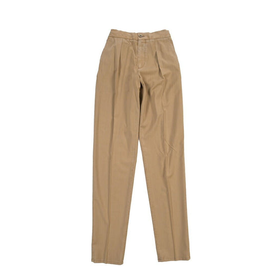 GTA “DAVIDE” ヴァージンウール100% ワンタックイージーパンツ / COMFORT FIT ベージュ 44 | GUARDAROBA MILANO OFFICIAL STORE