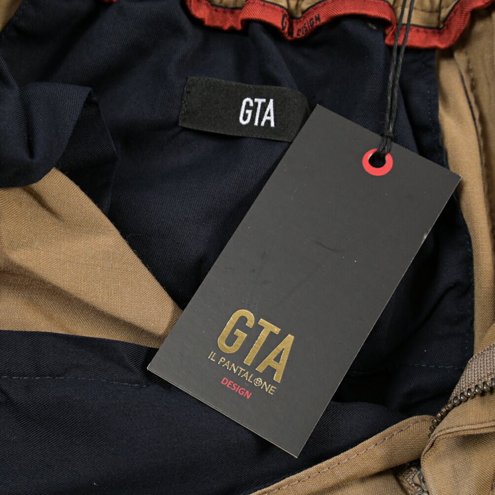 GTA “DAVIDE” ヴァージンウール100% ワンタックイージーパンツ / COMFORT FIT ベージュ 44 | GUARDAROBA MILANO OFFICIAL STORE
