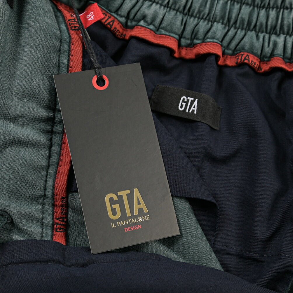 GTA “DAVIDE” ヴァージンウール100% ワンタックイージーパンツ / COMFORT FIT グリーン 46 | GUARDAROBA MILANO OFFICIAL STORE