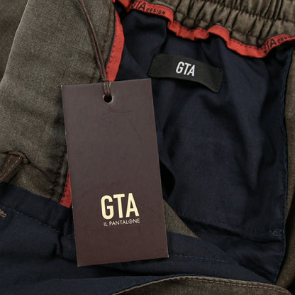GTA “DAVIDE” ヴァージンウール100% ワンタックイージーパンツ / COMFORT FIT ブラウン 44 | GUARDAROBA MILANO OFFICIAL STORE